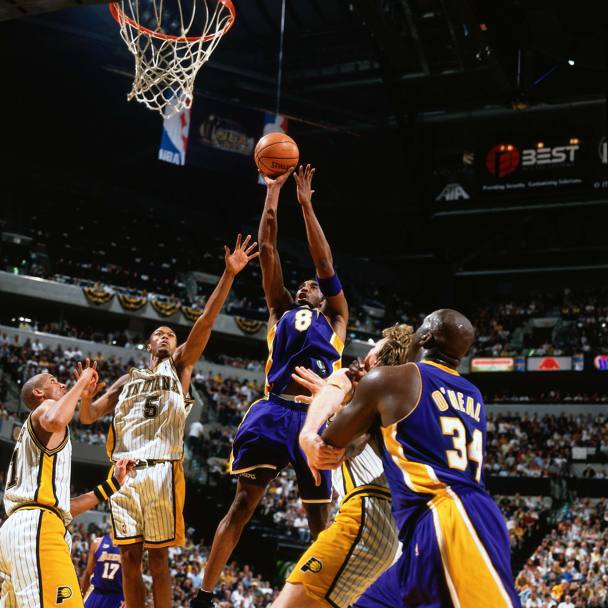 2000, Los Angeles Lakers vs Indiana Pacers, Kobe Bryant in azione (Nba)
